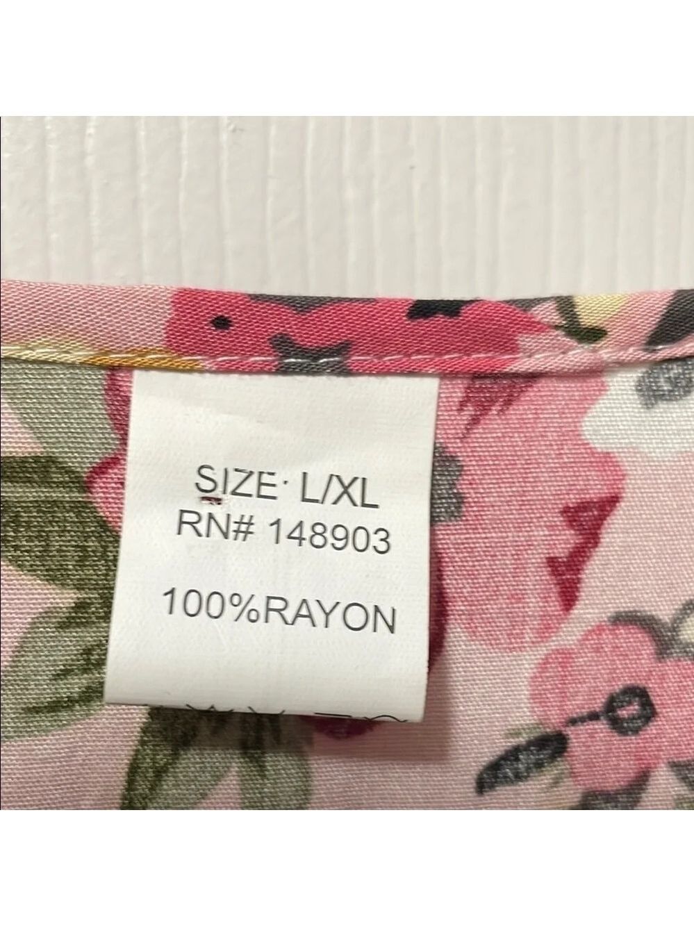 Floral Pink and White Flutter Sleeve Maxi Sundress L/XL NWOT - Picture 2 of 6